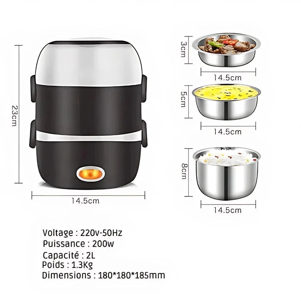 Lunch Box chauffante Compartiments