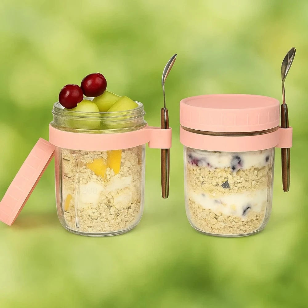 Lunch Box Bocal en Verre 300ml - Design Moderne et Fonctionnalité