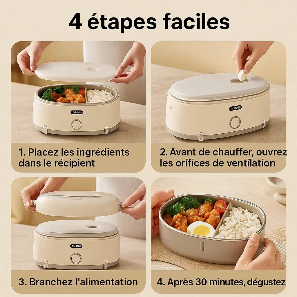 Lunch box chauffante 60W | Gardez vos repas chauds