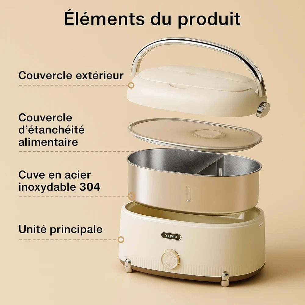 Lunch box chauffante 60W | Gardez vos repas chauds