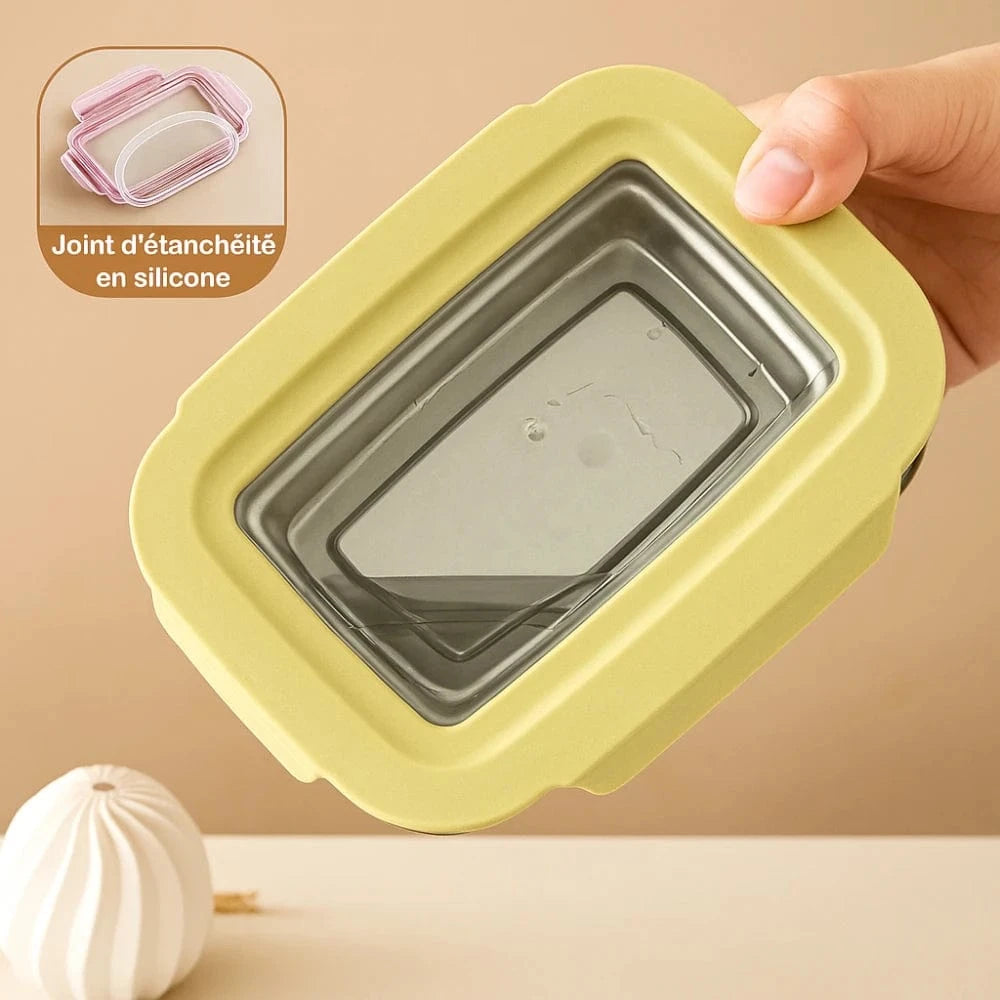 Lunch Box Etanche en Acier Inoxydable | Boîte à Lunch Bento Pratique