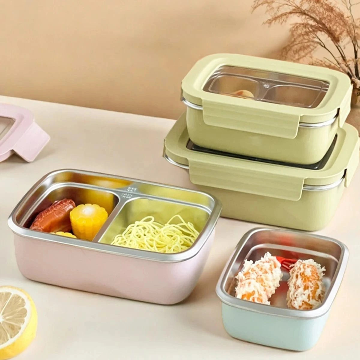 Lunch Box Etanche en Acier Inoxydable | Boîte à Lunch Bento Pratique