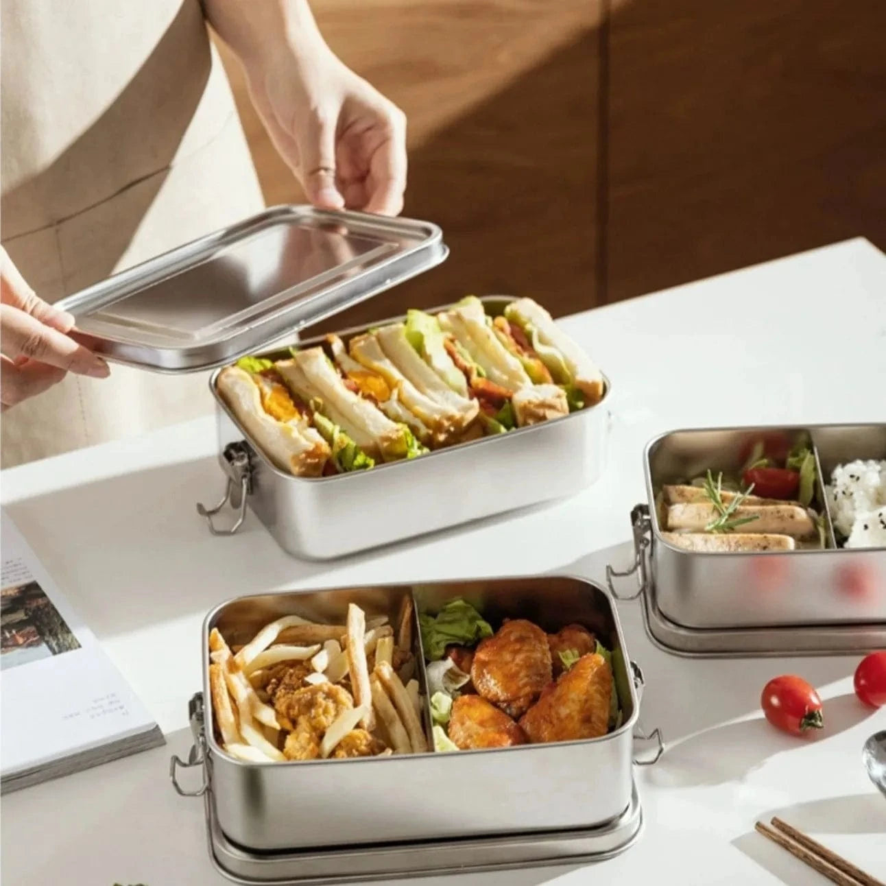 Lunch Box Inox Haut de Gamme – Élégance & Repas Raffinés – La Lunch Box