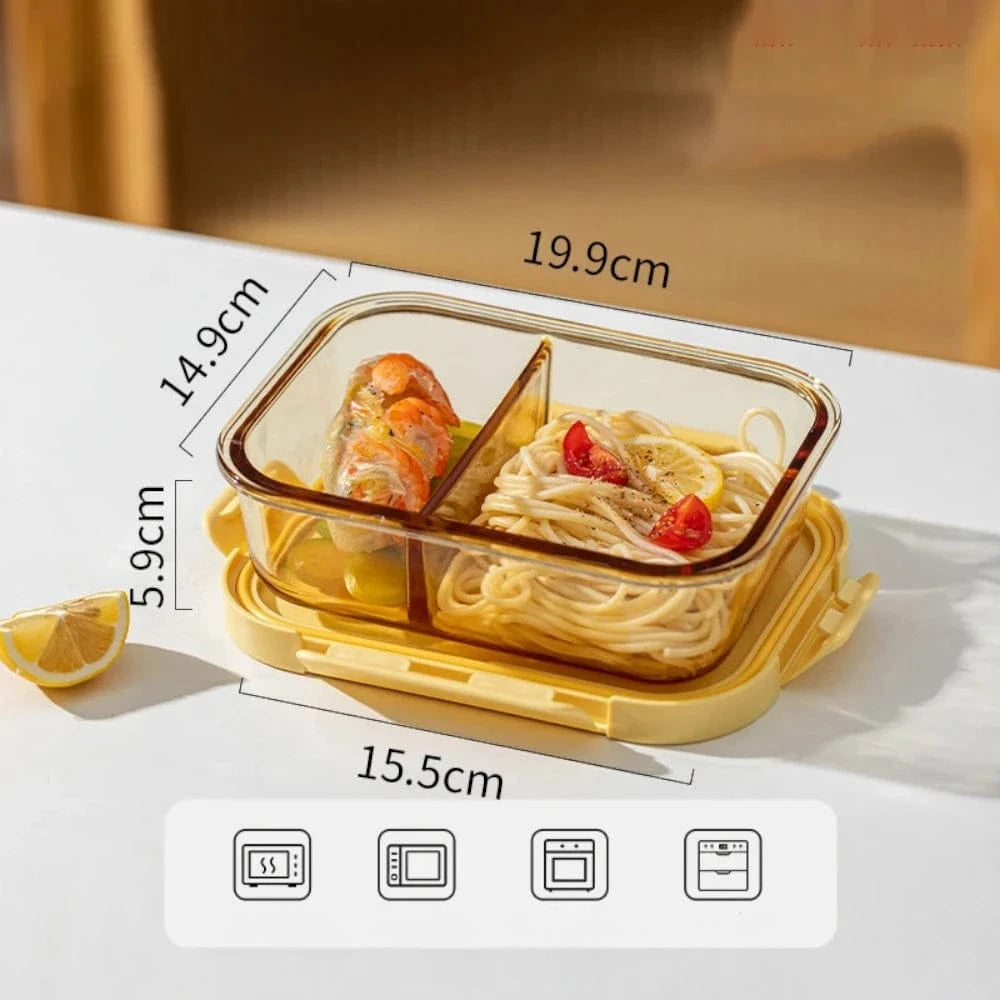 Lunch box verre 2 compartiments - Boîte à lunch à ne pas manquer