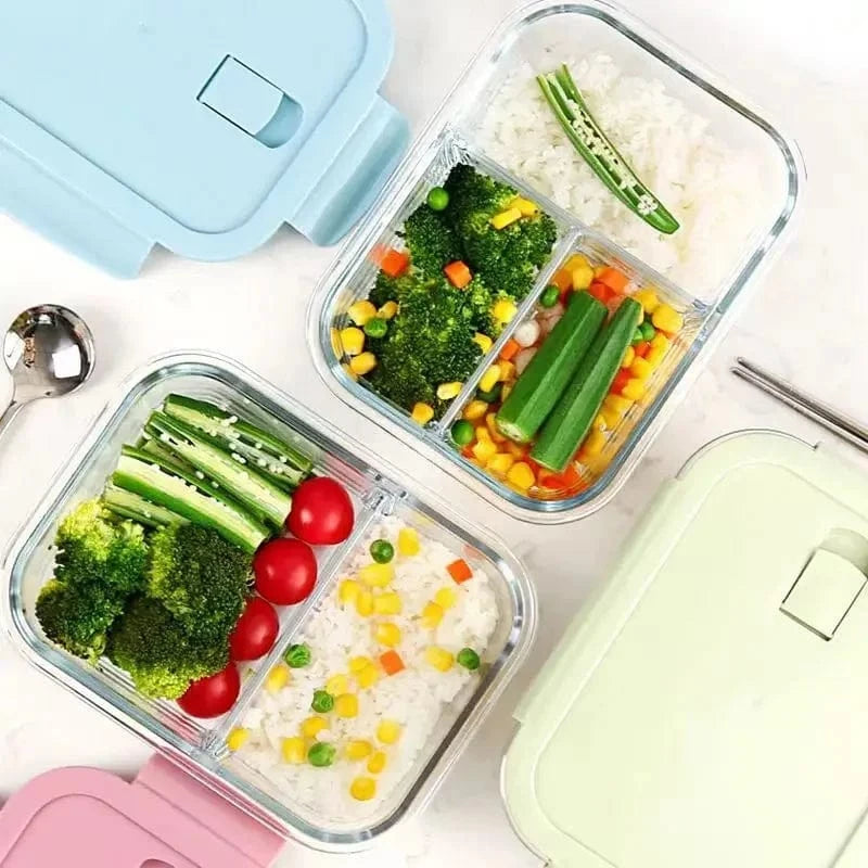 Lunch box verre 3 compartiments - La solution pour emporter vos repas