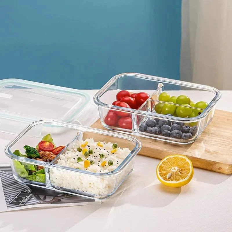 Lunch box verre 3 compartiments - La solution pour emporter vos repas