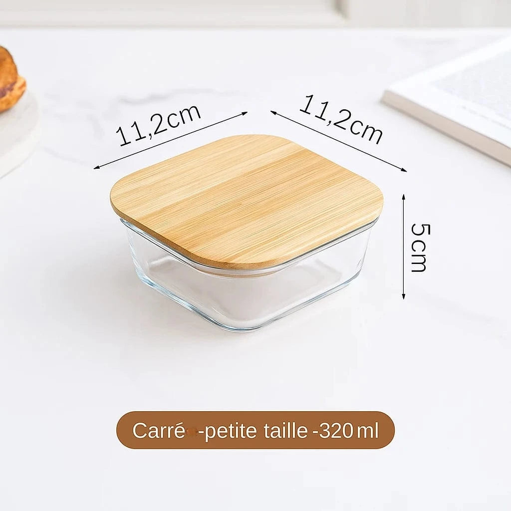 Lunch box verre bambou - Boîte à bento élégante et pratique