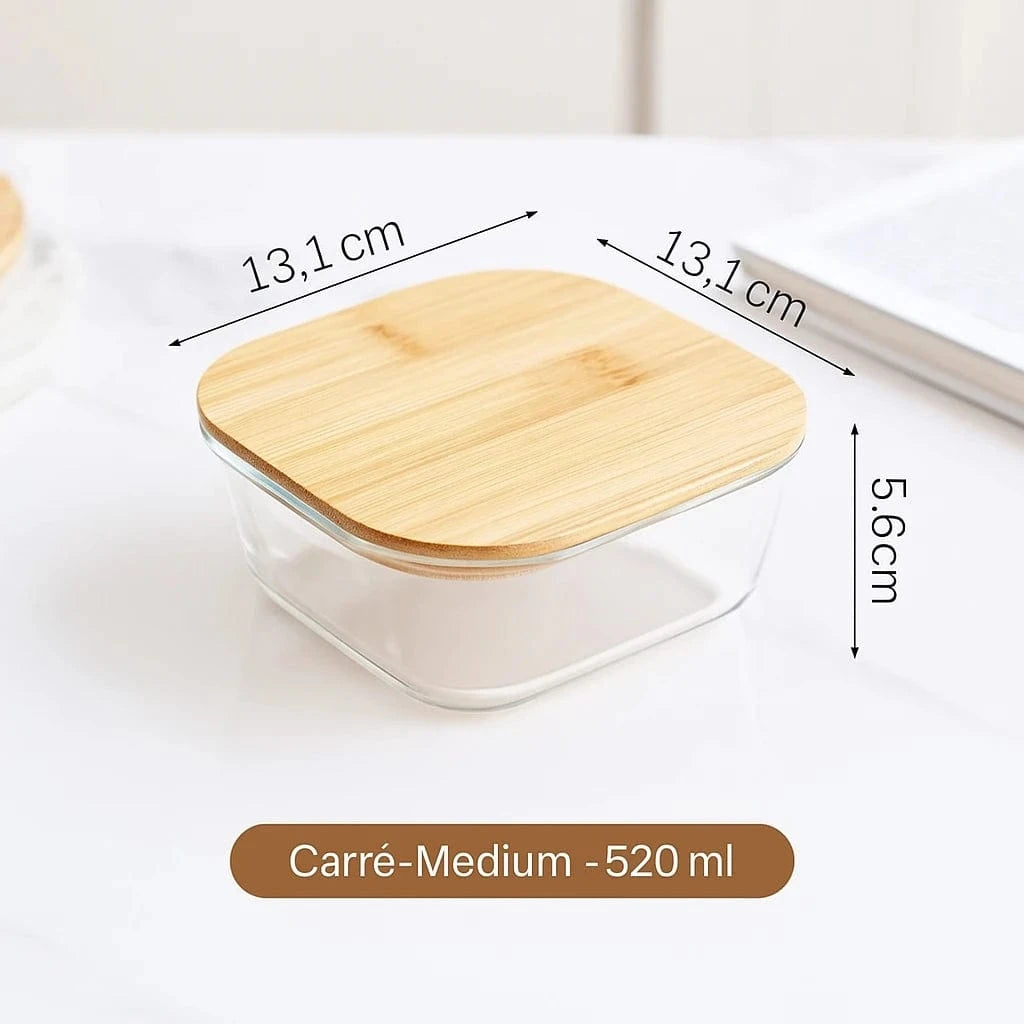 Lunch box verre bambou - Boîte à bento élégante et pratique
