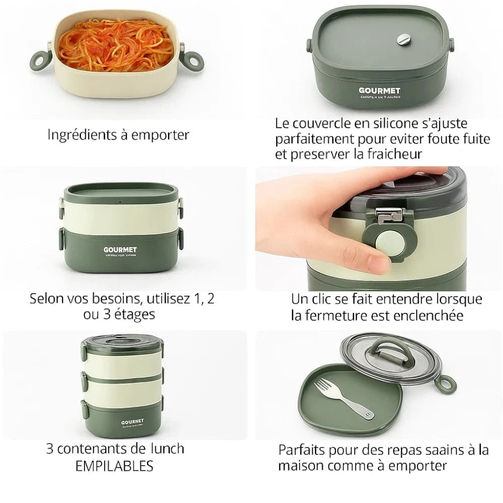 Lunch Box Voyage - Boîte à Bento Portable 3 Couches