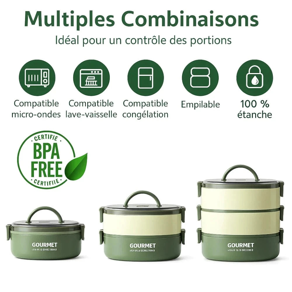 Lunch Box Voyage - Boîte à Bento Portable 3 Couches